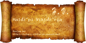 Halápi Viktória névjegykártya